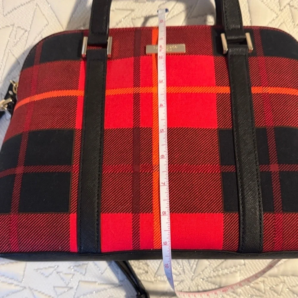 Kate Spade Red and Black Checkered Satchel